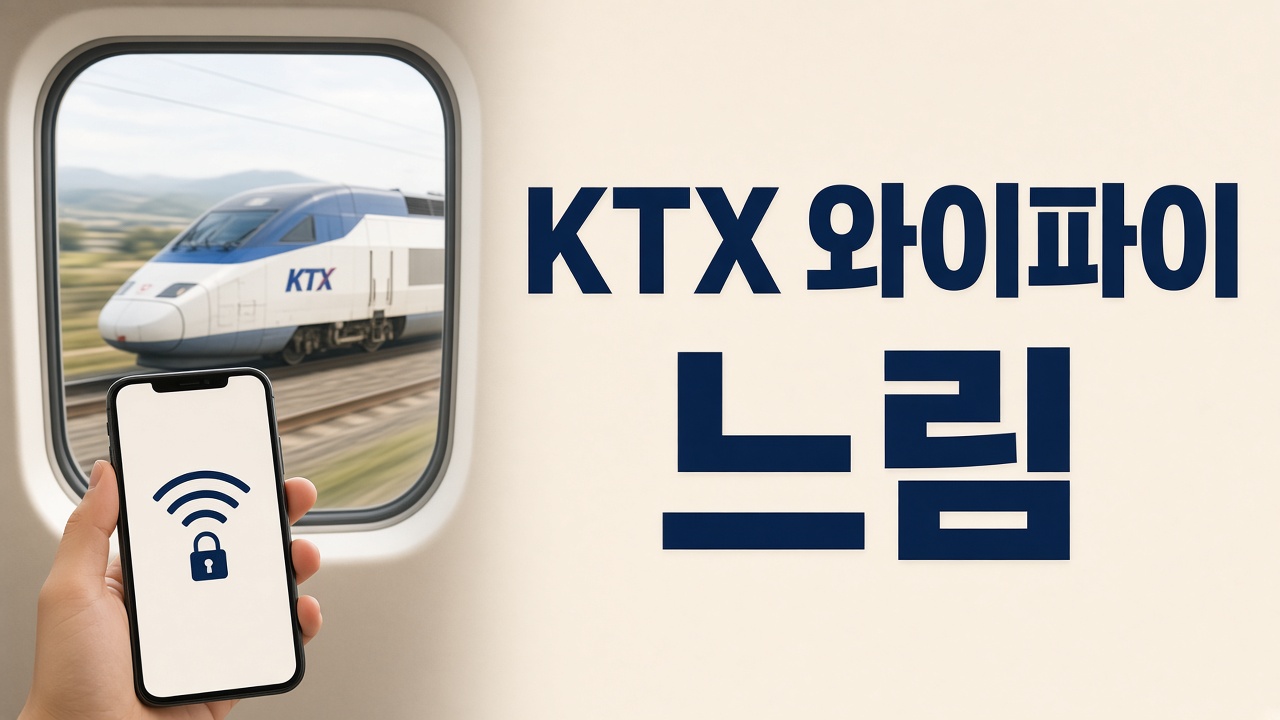 KTX 와이파이가 느릴 때 자물쇠 있는 Secure망에 연결하는 방법을 안내하는 썸네일