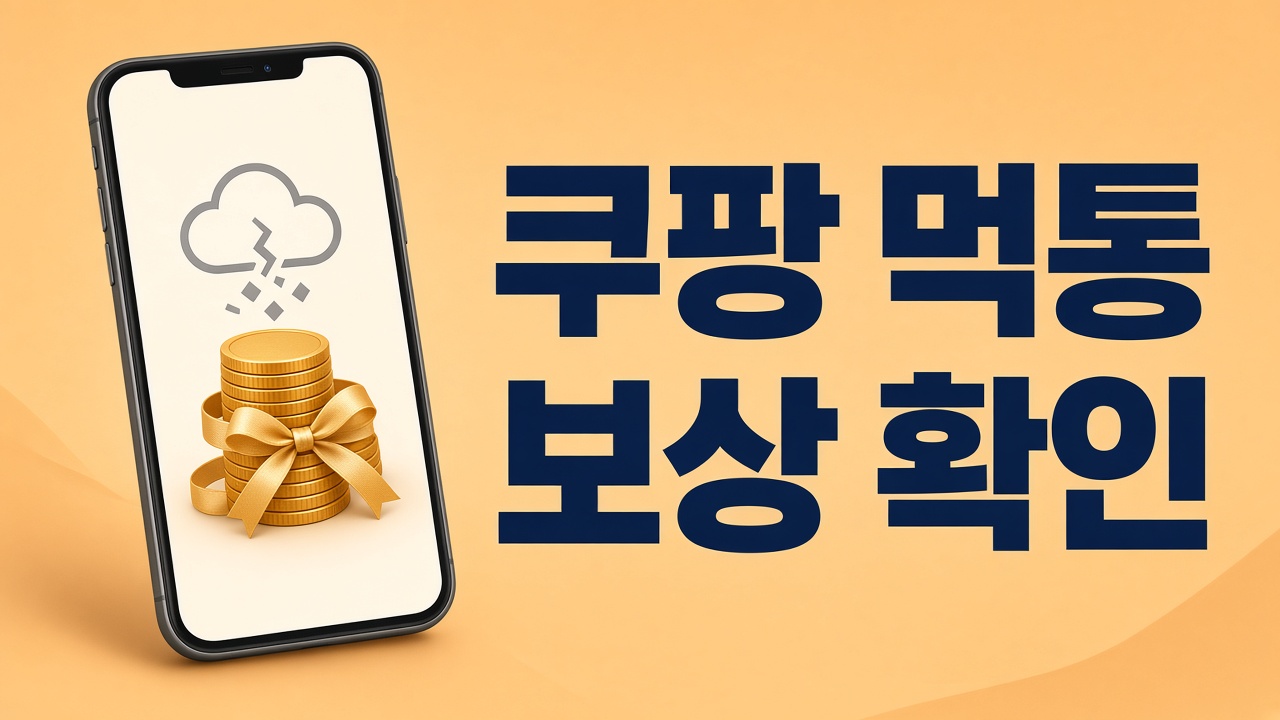쿠팡 접속 장애 보상 캐시와 쿠폰을 확인하는 방법을 안내하는 썸네일